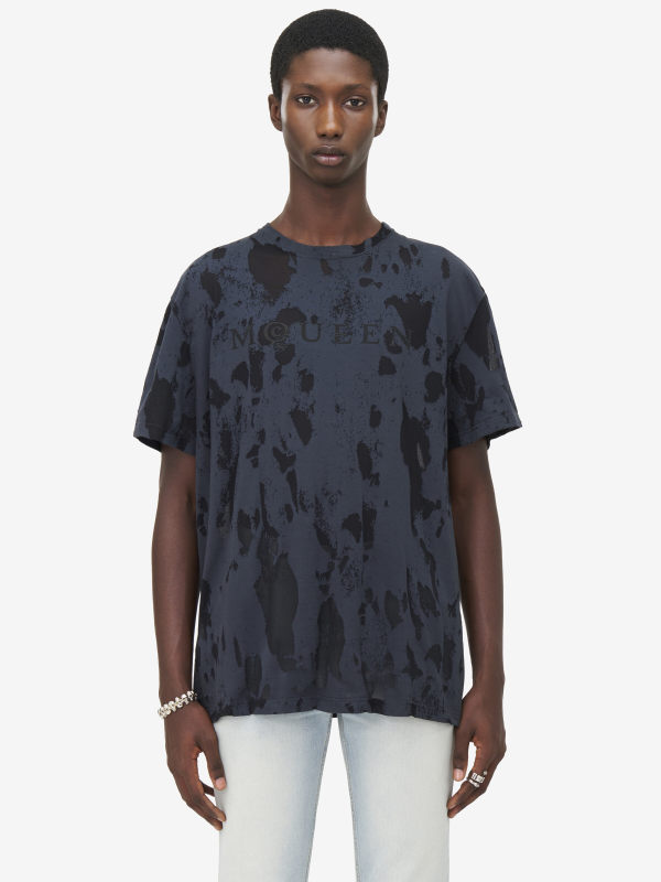 ALEXANDER MCQUEEN - McQueen Logo Devoré T-shirt - Item 828419QTADT0571